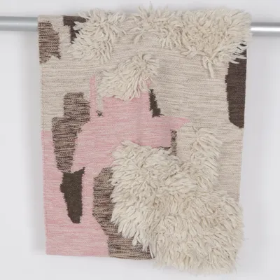 Vävd matta (Rosa, Vit, Brun) från H&M Home Bomull, Ull