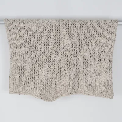 Blanket (Beige) from H&M Home Polyester, Wool