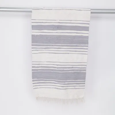 Woven rug (White, Gray)