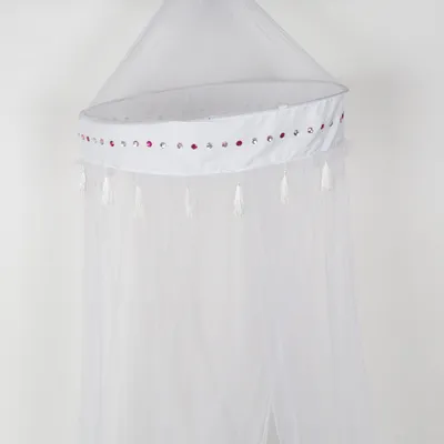Lit canopée (Blanc) Polyester
