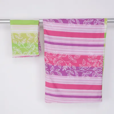 Bed set (Green, Multicolored) from Mobelix Polyester