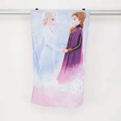 Badehåndklæde (Blå, Pink, Flerfarvet) fra Disney Frozen Bomuld