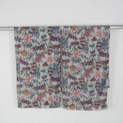 Rideau passe tringle (Blanc, Multicolore) de Rusta Home Polyester