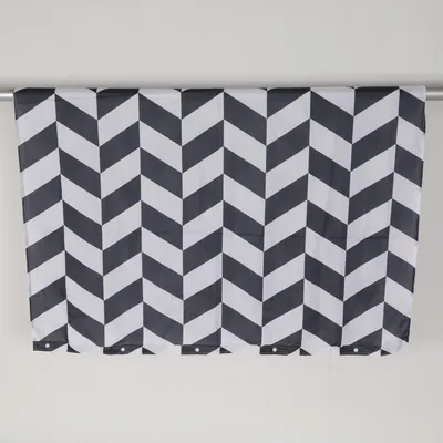 Shower curtain (Black, White) from Kronborg Polyester