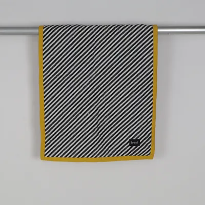 Filt (Svart, Gul, Vit) från Ferm Living Bomull, Polyester