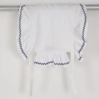 Housse de coussin (Blanc, Bleu) de Nyblom Kollén Coton