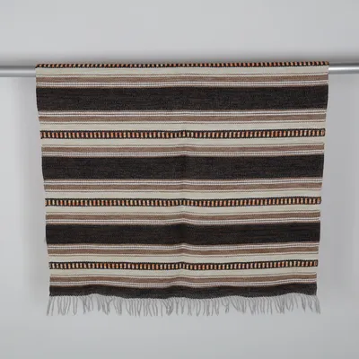 Vävd matta (Brun, Beige, Orange)