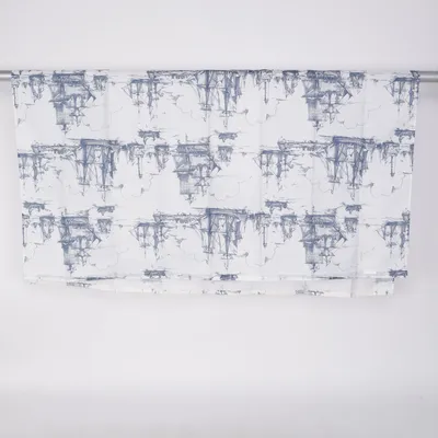 Shower curtain (White, Blue) from IKEA Polyester