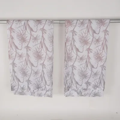 Rod pocket curtain (Gray, White)
