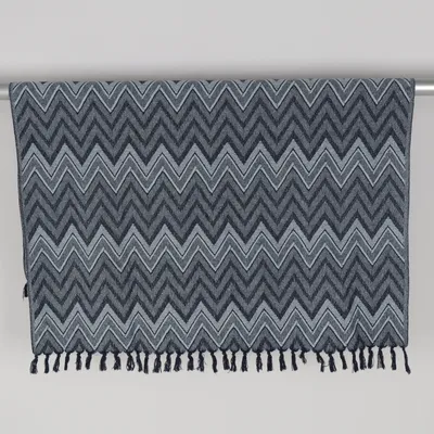 Filt (Grå, Vit) från Rusta Home Bomull, Polyester