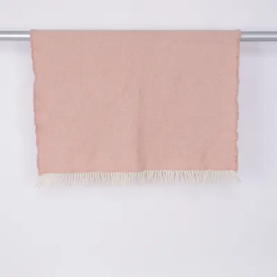 Filt (Rosa, Vit) från Klippan Ull