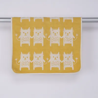 Babyfilt (Gul, Vit) från Klippan Ekologisk bomull