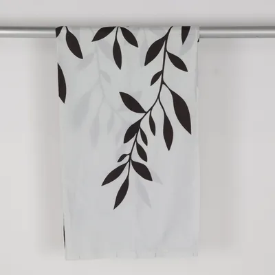 Rideau de douche (Gris, Noir) Polyester