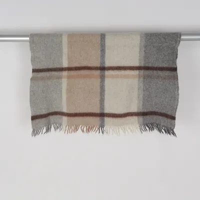 Blanket (Gray, Beige, Brown) from Klippan Wool