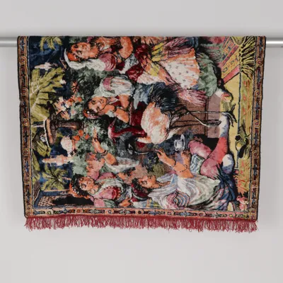 Laagpolig vloerkleed (Beige, Rood, Meerkleurig)