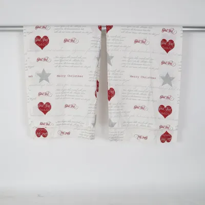 Rideau passe tringle (Blanc, Rouge) de Hemtex Coton