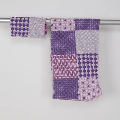 Bäddset (Lila, Vit) från Sebra Ekologisk bomull