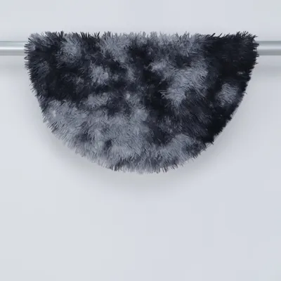 Long pile rug (Gray, Black, White) Polyester