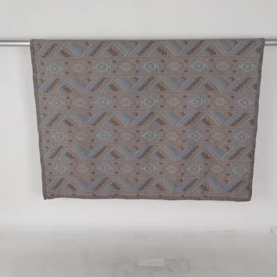 Couverture (Beige, Bleu, Multicolore) Coton