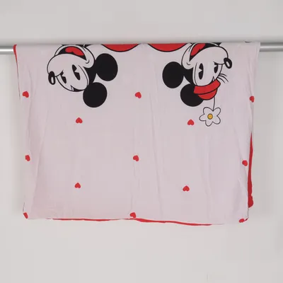 Dynebetræk (Hvid, Sort, Rød) fra Disney Mickey Mouse