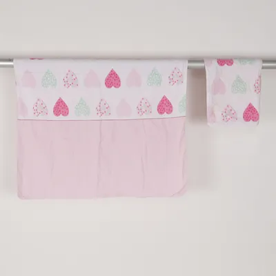 Sengesæt (Pink, Hvid, Grøn) fra Novitesse Bomuld