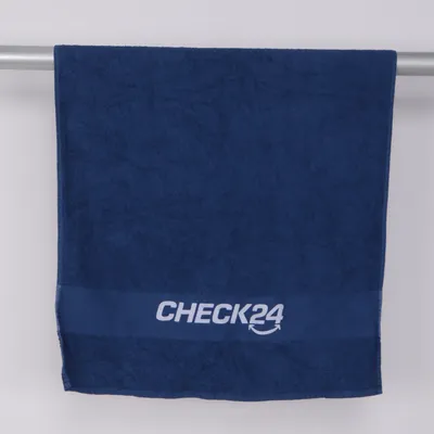 Bath towel (Blue) from Check 24 Cotton