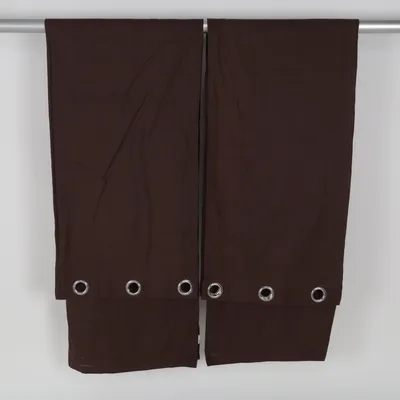 Rideau à œillets (Marron) de Jotex Coton