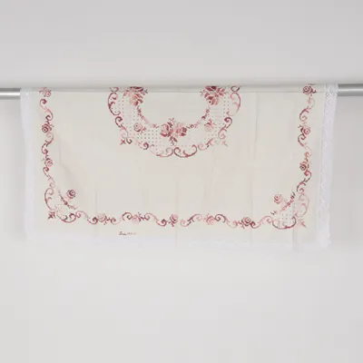 Tafelkleed (Beige, Rood)
