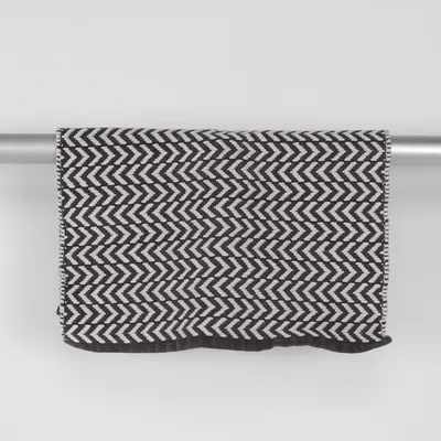 Vävd matta (Svart, Vit)