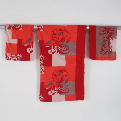 Parure de lit (Rouge, Blanc, Gris) de Polarstern Polyester