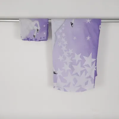 Bed set (Purple, White) from Meradiso