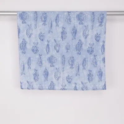 Textil (Blå, Vit)