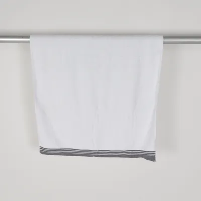 Bath towel (White, Gray) from Classic Textile of Sweden Bamboo, Cotton, Polyester
