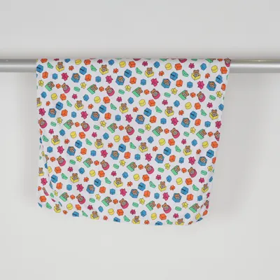 Babytæppe (Hvid, Flerfarvet, Rød, Grøn, Blå, Pink) fra Moschino Baby Bomuld, Elastan