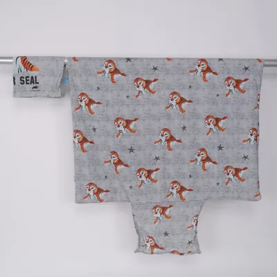 Bed set (Gray, Multicolored) from Trash Code Cotton
