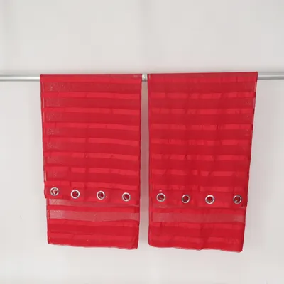 Ringgordijnen (Rood) van Solbacka Hemtextil Polyester
