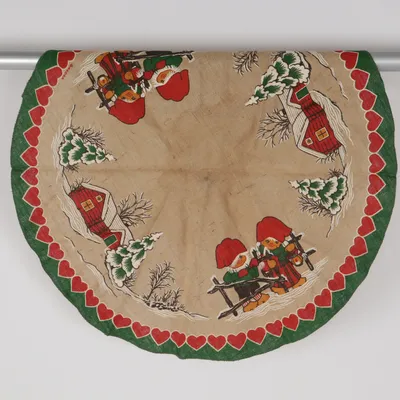Christmas tree mat (Beige, Red, Green)