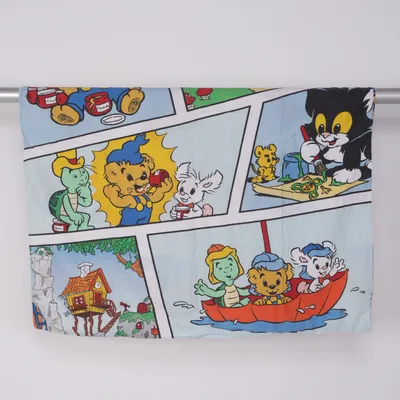 Påslakan (Vit, Blå, Flerfärgad) från Bamse Bomull