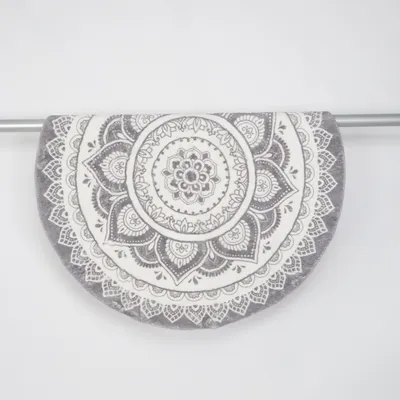 Short pile rug (Gray, White) Polyester