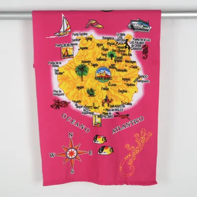 Badehåndklæde (Pink, Flerfarvet) Polyester