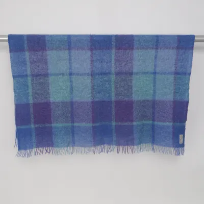 Plaid (Blå, Flerfarvet) fra Avoca Mohair, Uld