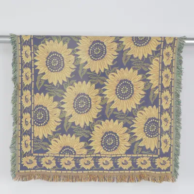 Filt (Gul, Blå, Grön) Bomull