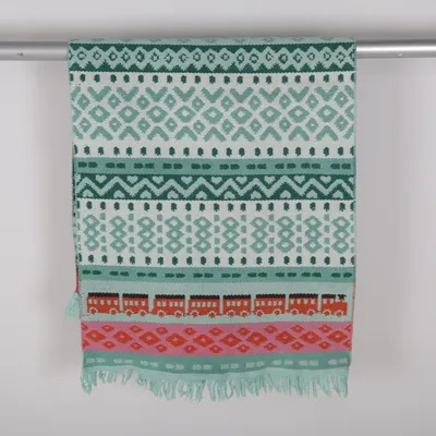Short pile rug (Green, Pink, Orange, White)
