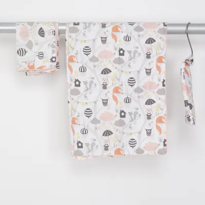 Bed set (White, Multicolored) from Hemtex Cotton