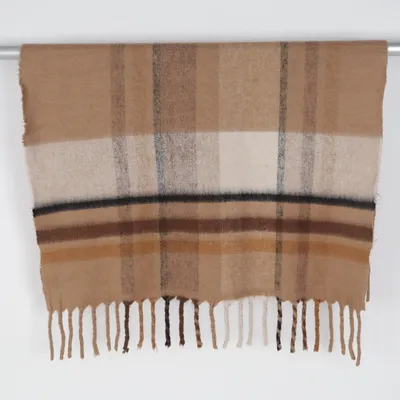 Plaid (Beige, Brun, Hvid) fra H&M Home Akryl, Polyester, Uld