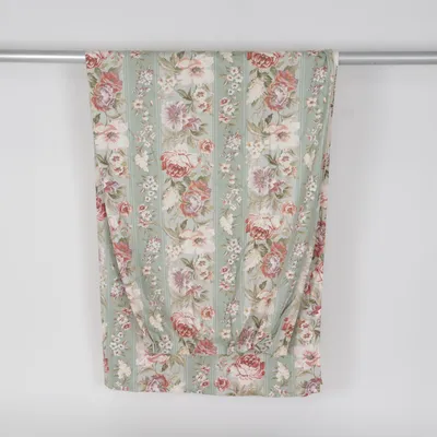 Rideau passe tringle (Vert, Blanc, Rouge) Coton