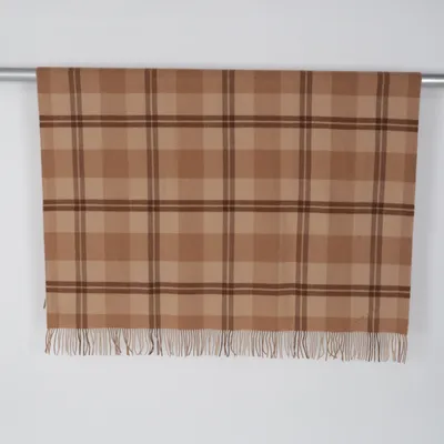 Pläd (Beige, Brun) från Zoeppritz Ull, Kashmir