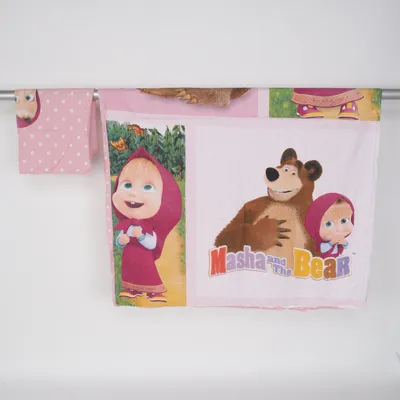 Bäddset (Rosa, Flerfärgad) från Masha and the Bear Bomull