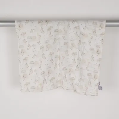 Babyfilt (Vit, Beige) från Newbie by KappAhl Ekologisk bomull