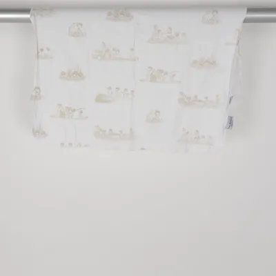 Baby blanket (White, Beige) from Elsa Beskow Organic cotton